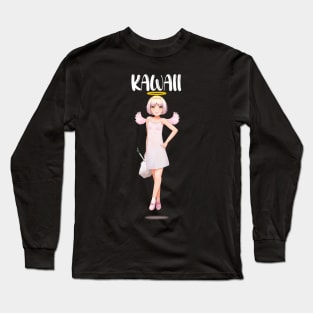 kawaii angel anime girl Long Sleeve T-Shirt
